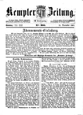 Kemptner Zeitung Sonntag 21. Dezember 1862