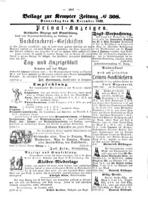 Kemptner Zeitung Donnerstag 25. Dezember 1862