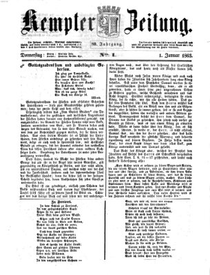 Kemptner Zeitung Donnerstag 1. Januar 1863