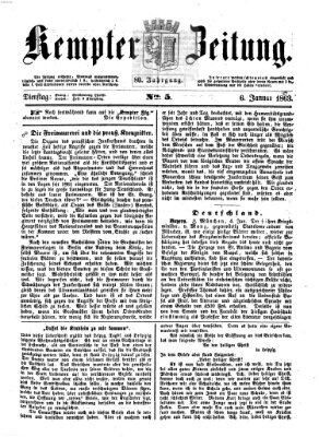 Kemptner Zeitung Dienstag 6. Januar 1863