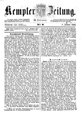 Kemptner Zeitung Mittwoch 7. Januar 1863