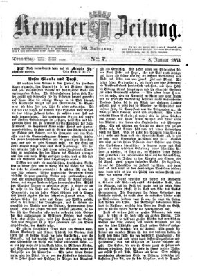 Kemptner Zeitung Donnerstag 8. Januar 1863