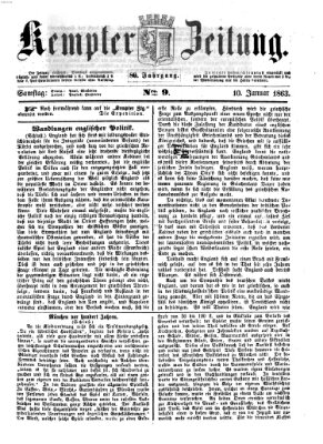 Kemptner Zeitung Samstag 10. Januar 1863