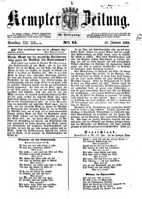 Kemptner Zeitung Samstag 17. Januar 1863