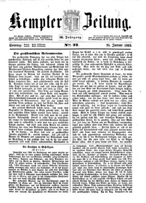 Kemptner Zeitung Sonntag 25. Januar 1863