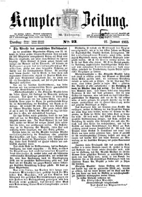 Kemptner Zeitung Dienstag 27. Januar 1863