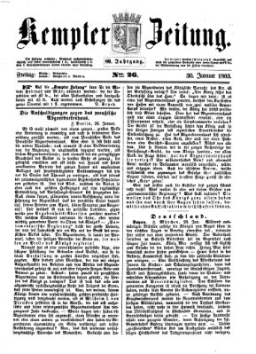 Kemptner Zeitung Freitag 30. Januar 1863