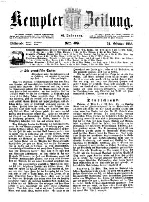 Kemptner Zeitung Mittwoch 25. Februar 1863