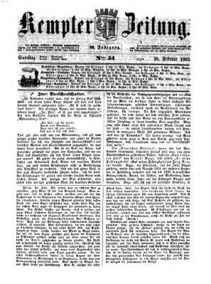 Kemptner Zeitung Samstag 28. Februar 1863