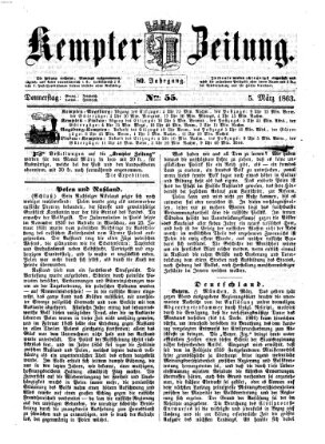 Kemptner Zeitung Donnerstag 5. März 1863