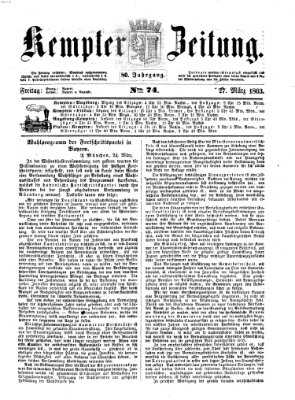 Kemptner Zeitung Freitag 27. März 1863