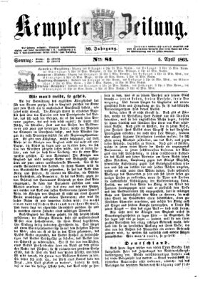 Kemptner Zeitung Sonntag 5. April 1863