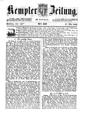 Kemptner Zeitung Sonntag 17. Mai 1863