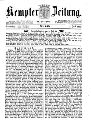 Kemptner Zeitung Donnerstag 2. Juli 1863