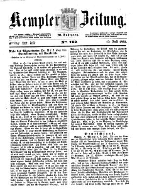 Kemptner Zeitung Freitag 10. Juli 1863