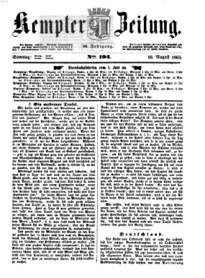 Kemptner Zeitung Sonntag 16. August 1863