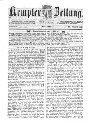 Kemptner Zeitung Mittwoch 19. August 1863