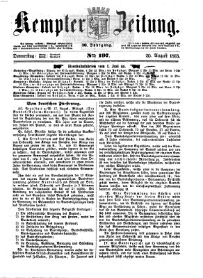 Kemptner Zeitung Donnerstag 20. August 1863