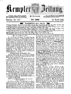 Kemptner Zeitung Sonntag 23. August 1863