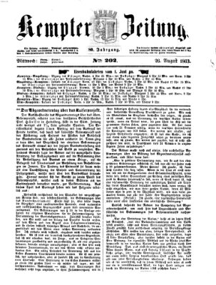 Kemptner Zeitung Mittwoch 26. August 1863