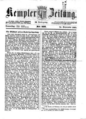 Kemptner Zeitung Donnerstag 24. September 1863