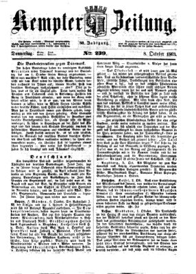 Kemptner Zeitung Donnerstag 8. Oktober 1863