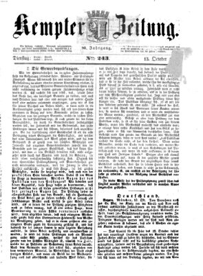 Kemptner Zeitung Dienstag 13. Oktober 1863