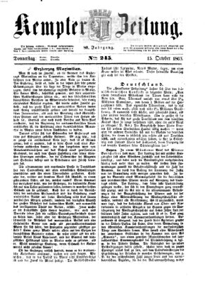 Kemptner Zeitung Donnerstag 15. Oktober 1863