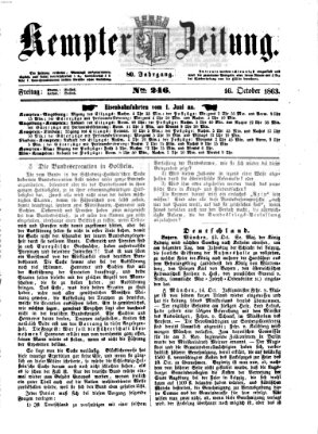 Kemptner Zeitung Freitag 16. Oktober 1863