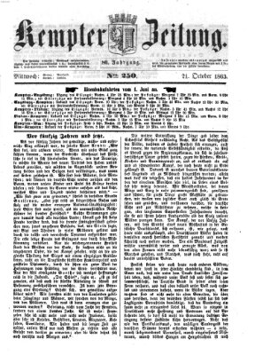 Kemptner Zeitung Mittwoch 21. Oktober 1863