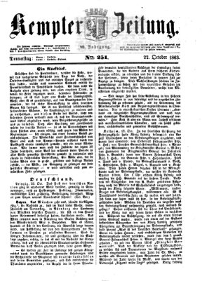 Kemptner Zeitung Donnerstag 22. Oktober 1863