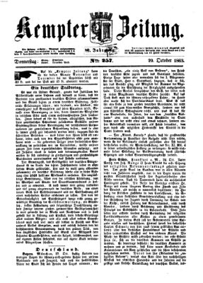 Kemptner Zeitung Donnerstag 29. Oktober 1863