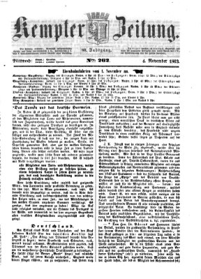 Kemptner Zeitung Mittwoch 4. November 1863