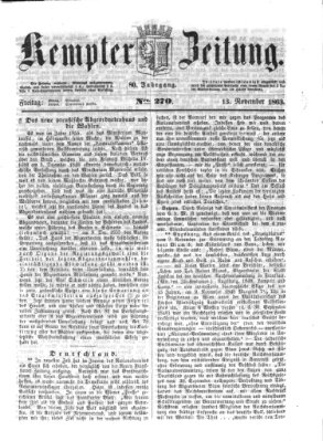 Kemptner Zeitung Freitag 13. November 1863