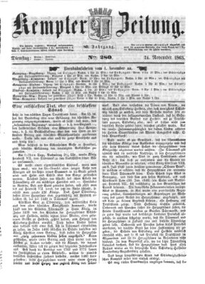 Kemptner Zeitung Dienstag 24. November 1863