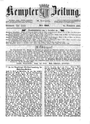 Kemptner Zeitung Mittwoch 25. November 1863