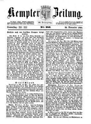 Kemptner Zeitung Donnerstag 26. November 1863