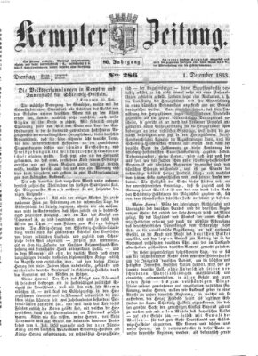 Kemptner Zeitung Dienstag 1. Dezember 1863