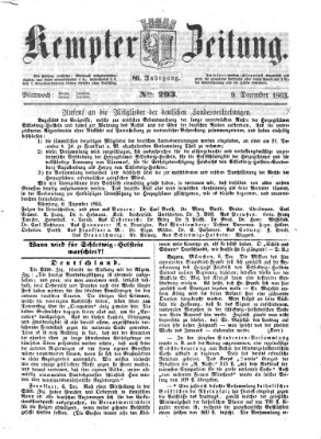 Kemptner Zeitung Mittwoch 9. Dezember 1863