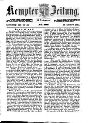 Kemptner Zeitung Donnerstag 24. Dezember 1863