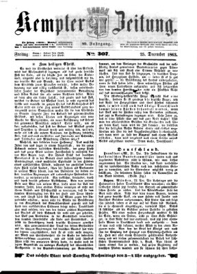 Kemptner Zeitung Freitag 25. Dezember 1863