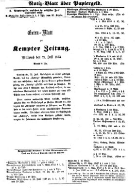 Kemptner Zeitung Mittwoch 22. Juli 1863