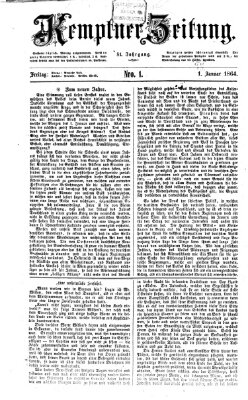 Kemptner Zeitung Freitag 1. Januar 1864