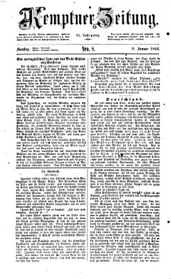 Kemptner Zeitung Samstag 9. Januar 1864