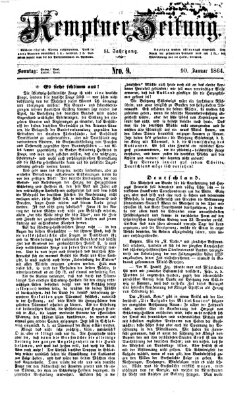 Kemptner Zeitung Sonntag 10. Januar 1864