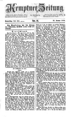 Kemptner Zeitung Donnerstag 21. Januar 1864