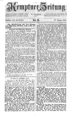 Kemptner Zeitung Samstag 23. Januar 1864