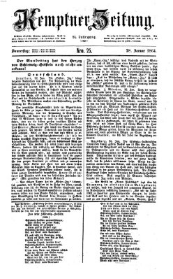 Kemptner Zeitung Donnerstag 28. Januar 1864