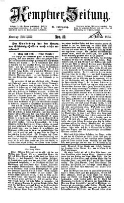 Kemptner Zeitung Sonntag 14. Februar 1864