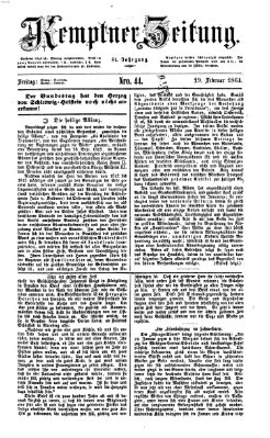 Kemptner Zeitung Freitag 19. Februar 1864